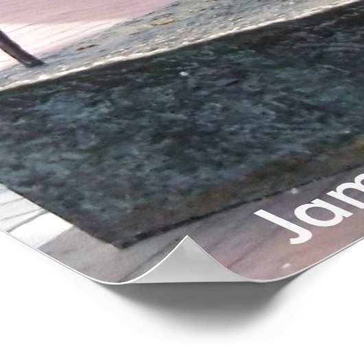 James Joyce Statue, Dublin Ierland Poster (Hoek)