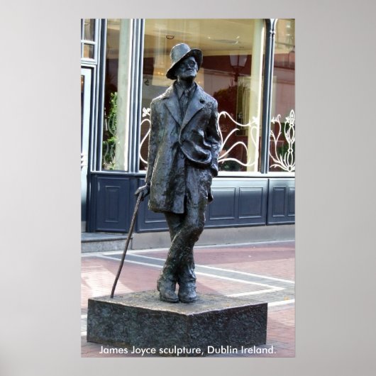 James Joyce Statue, Dublin Ierland Poster (Voorkant)