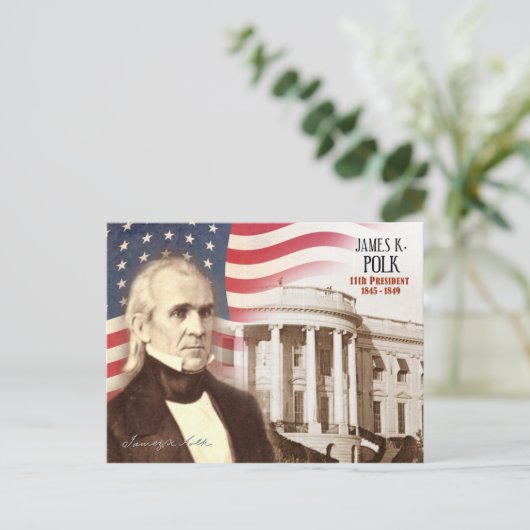 James K. Polk - 11e President van de VS Briefkaart (Staand voorkant)