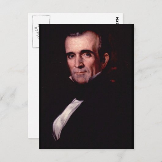 James K. Polk 11th US President Briefkaart (Voorkant / Achterkant)