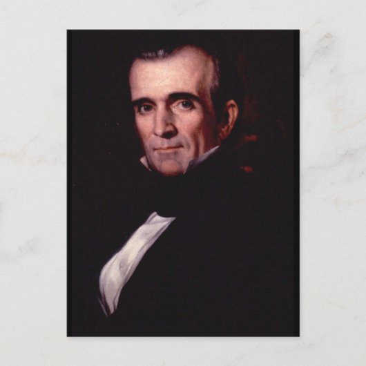 James K. Polk 11th US President Briefkaart (Voorkant)