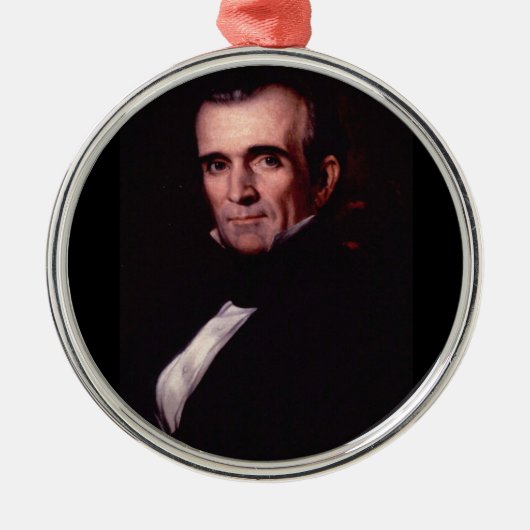James K. Polk 11th US President Metalen Ornament (Voorkant)