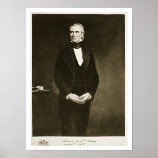 James K. Polk (1795-1849), elfde President van de  Poster (Voorkant)