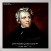 James K Polk And Our Govt. Quote Poster (Voorkant)