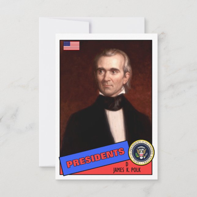 James K. Polk Baseball Card (Voorkant)