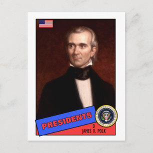James K. Polk Baseball Card Briefkaart