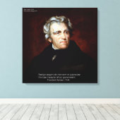 James K Polk Buitenlandse machten Quote Canvasprin Canvas Afdruk (Insitu (Houten vloer))