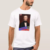 James K. Polk-honkbalkaart T-shirt (Voorkant)