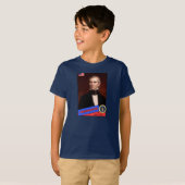 James K. Polk-honkbalkaart T-shirt (Voorkant volledig)