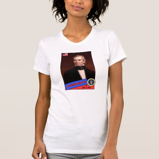 James K. Polk-honkbalkaart T-shirt (Voorkant)
