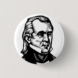 James K Polk-knop Ronde Button 3,2 Cm