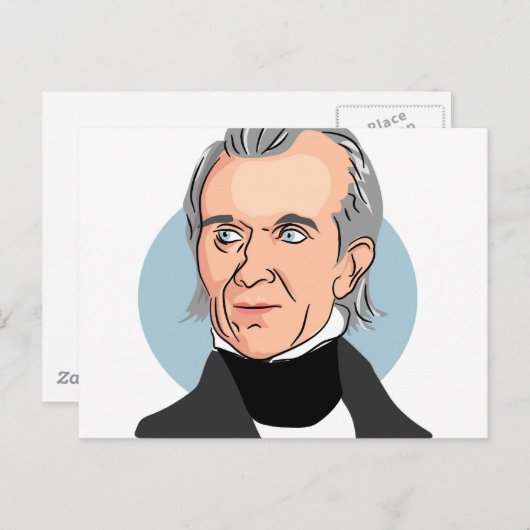 James Knox Polk Briefkaart (Voorkant / Achterkant)