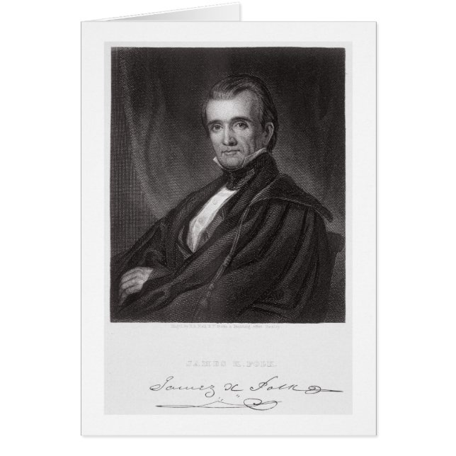 James Knox Polk, gegraveerd door Henry Bryan Hall  (Voorkant)