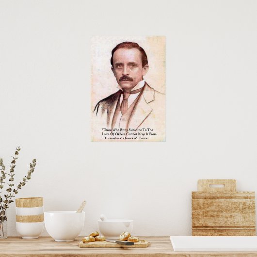 James M Barrie "Spread Sunshine" Quote Poster (Keuken)