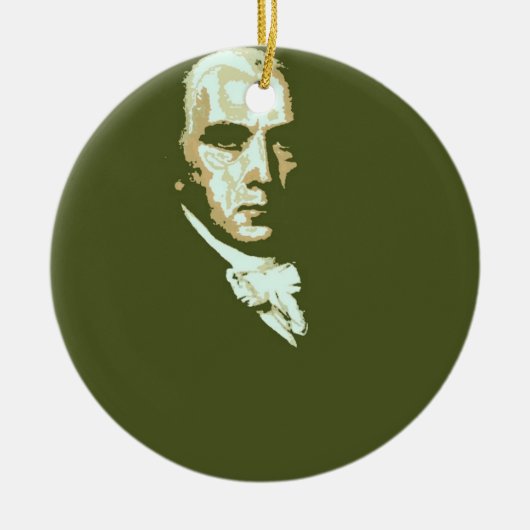 James Madison 4 Keramisch Ornament (Voorkant)