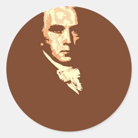 James Madison 4 Ronde Sticker (Voorkant)