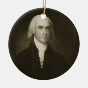 James Madison, 4de President van de Verenigde Stat Keramisch Ornament