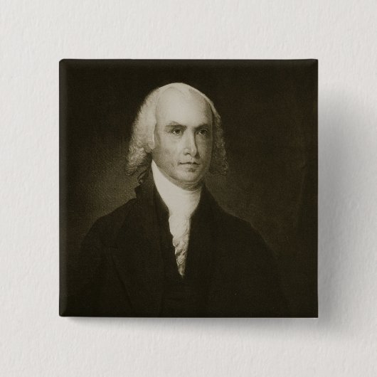 James Madison, 4de President van de Verenigde Stat Vierkante Button 5,1 Cm (Voorkant)