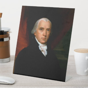 James Madison 4de President van de Verenigde State Reclamebord Met Voetstuk