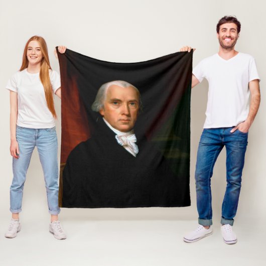 James Madison 4e President van de Verenigde Staten Fleece Deken (In situ)