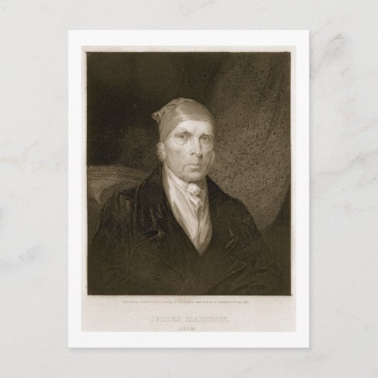 James Madison 82 jaar oud, gegraveerd door Thomas Briefkaart (Voorkant)