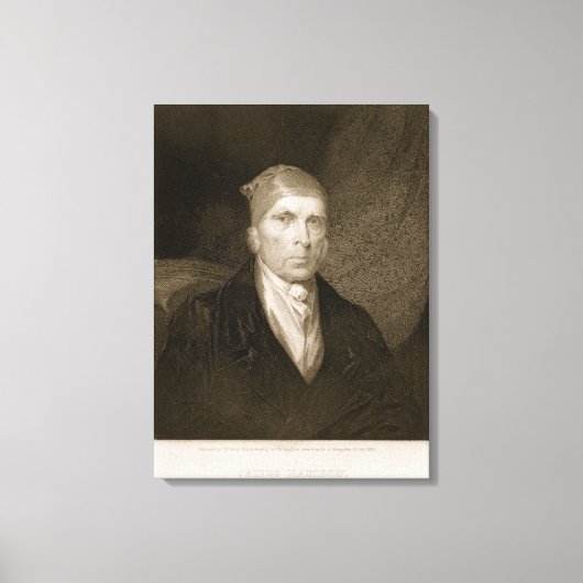 James Madison 82 jaar oud, gegraveerd door Thomas Canvas Afdruk (Voorkant)