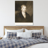 James Madison 82 jaar oud, gegraveerd door Thomas Canvas Afdruk (Insitu (Slaapkamer))