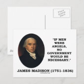 James Madison, als Mannen Angels waren zou geen go Briefkaart (Voorkant / Achterkant)