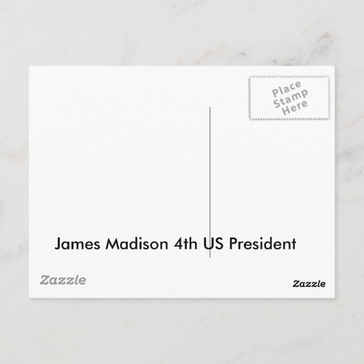 James Madison Briefkaart (Achterkant)