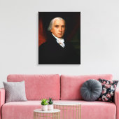 James Madison de 4e president: koloniaal Amerika Canvas Afdruk (Insitu (Woonkamer))