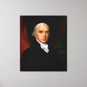 James Madison de 4e president: koloniaal Amerika Canvas Afdruk