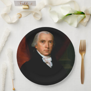 James Madison de 4e president: koloniaal Amerika Papieren Bordje