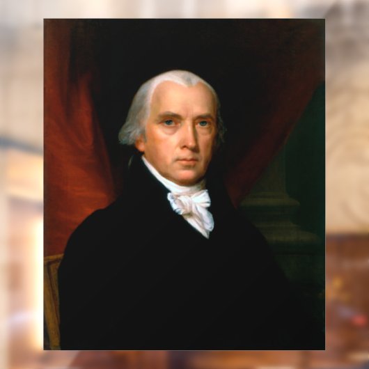 James Madison de 4e president: koloniaal Amerika Raamsticker (Vel 2)