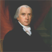 James Madison de 4e president: Koloniaal Amerika Sticker (Voorkant)