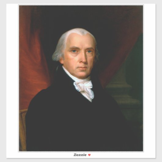 James Madison de 4e president: koloniaal Amerika Sticker (Vel)