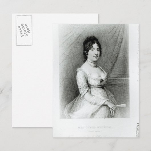 James Madison, Dolley Payne, c.1804-55 Briefkaart (Voorkant / Achterkant)