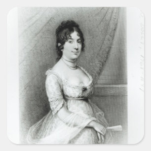 James Madison, Dolley Payne, c.1804-55 Vierkante Sticker