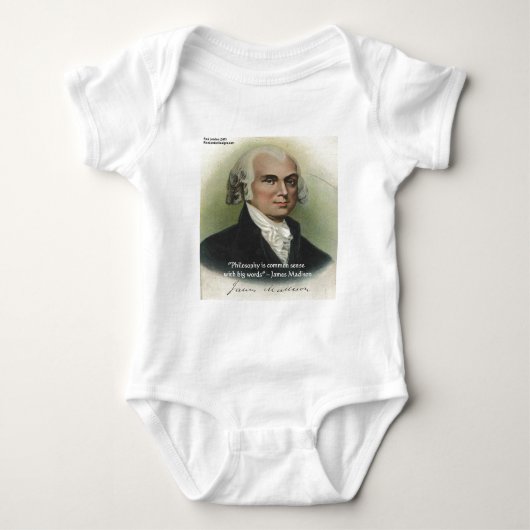 James Madison "Filosofie/Gewoon Zinn" Citaat Romper (Voorkant)
