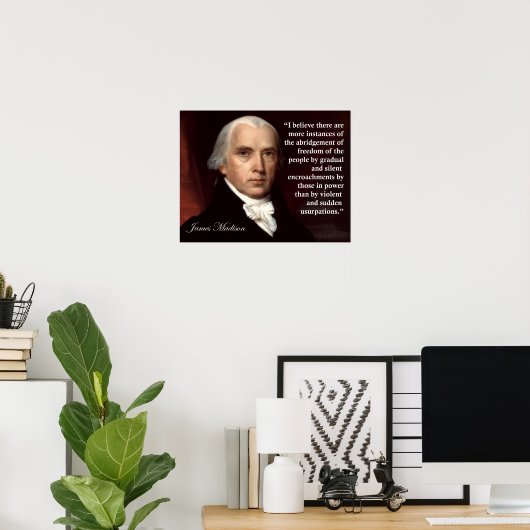 James Madison Freedom Quote Print (Thuiskantoor)