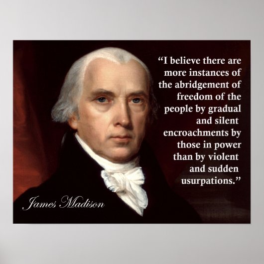 James Madison Freedom Quote Print (Voorkant)