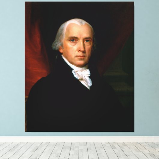 James Madison, het vierde President: koloniaal Ame Canvas Afdruk (Insitu (Houten vloer))