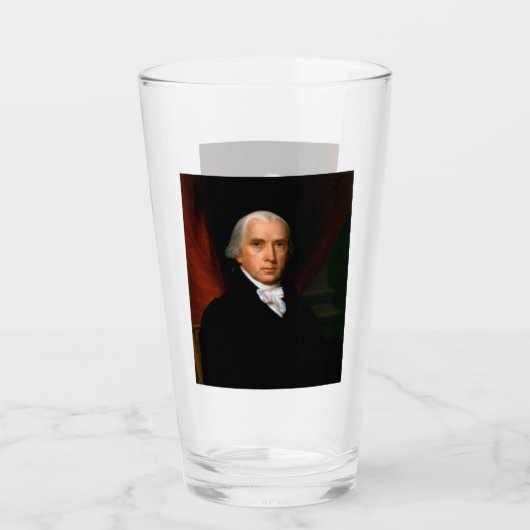 James Madison, het vierde President: koloniaal Ame Glas (Voorkant)