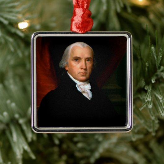 James Madison, het vierde President: koloniaal Ame Metalen Ornament (Boom)