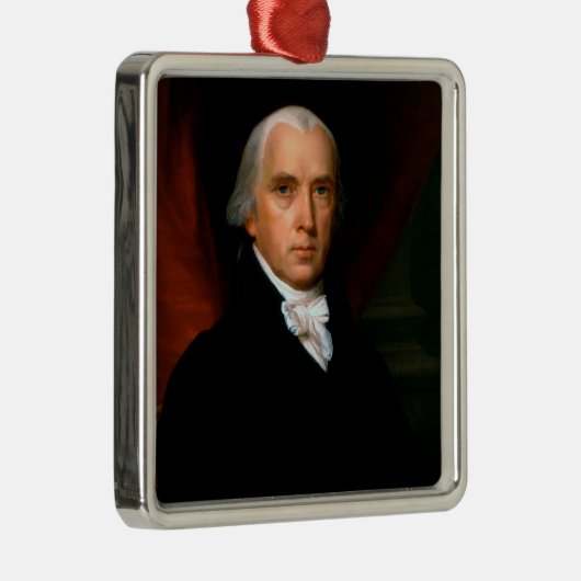 James Madison, het vierde President: koloniaal Ame Metalen Ornament (Rechts)