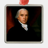 James Madison, het vierde President: koloniaal Ame Metalen Ornament (Voorkant)