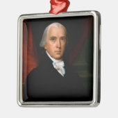 James Madison, het vierde President: koloniaal Ame Metalen Ornament (Links)