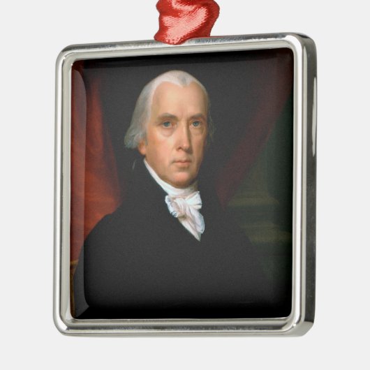 James Madison, het vierde President: koloniaal Ame Metalen Ornament (Links)