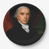 James Madison, het vierde President: koloniaal Ame Papieren Bordje (Voorkant)
