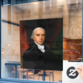 James Madison, het vierde President: koloniaal Ame Raamsticker (Cafe Raam)