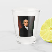 James Madison, het vierde President: koloniaal Ame Shot Glas (Voorkant)